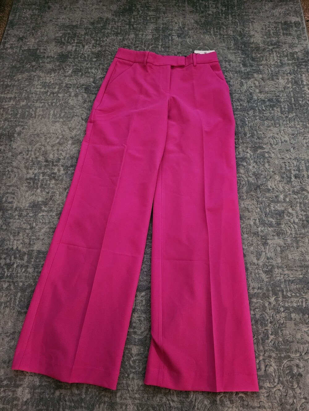 Express Wide Leg Pants in Bright Fuchsia Pink Size 4 Tall - Picture 2 of 6